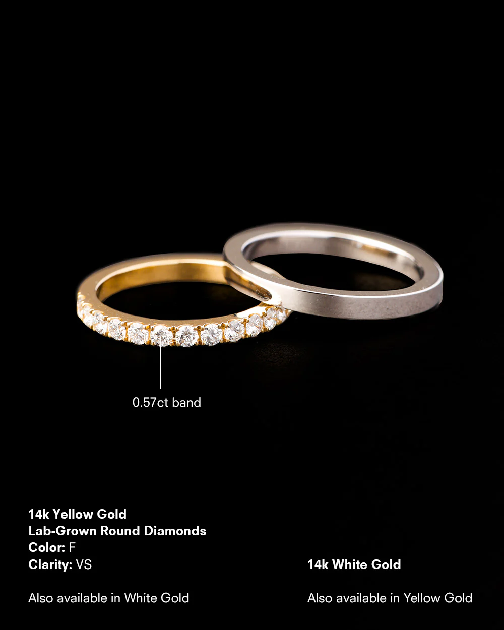 14K Yellow Gold Half-Eternity Ring - Image 3