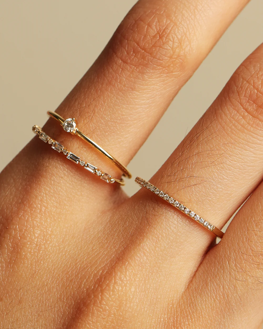 Amira Gold Diamond Ring - Image 2