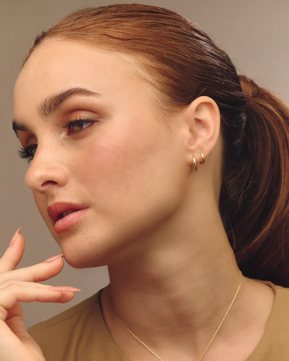 Anja Silver Hoops - Image 3