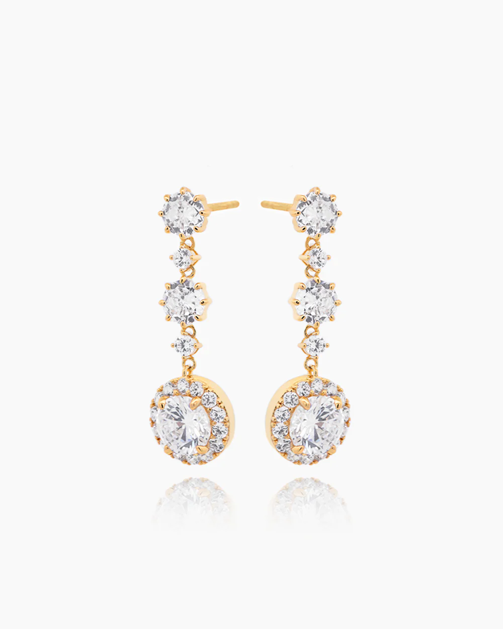 Anastasia Gold Dangler Studs