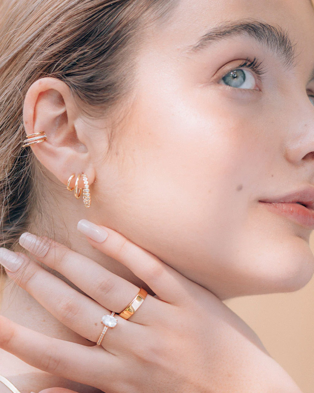 Angelina Gold Hoops - Image 3