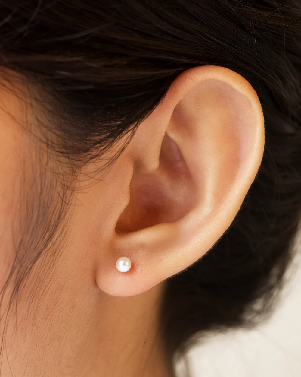 Bea Silver Flatback Stud - Image 2
