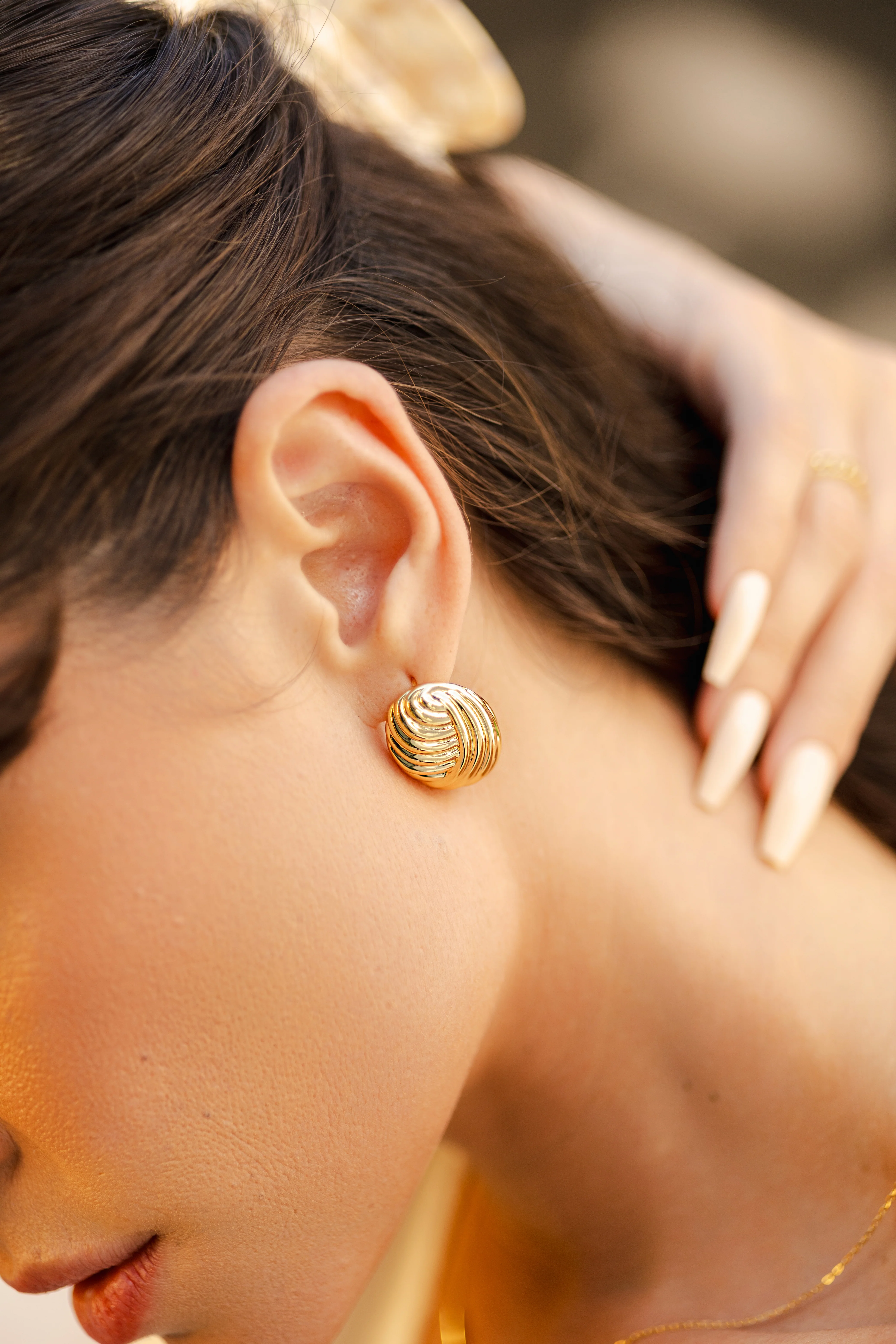 Beatrice Gold Studs - Image 2