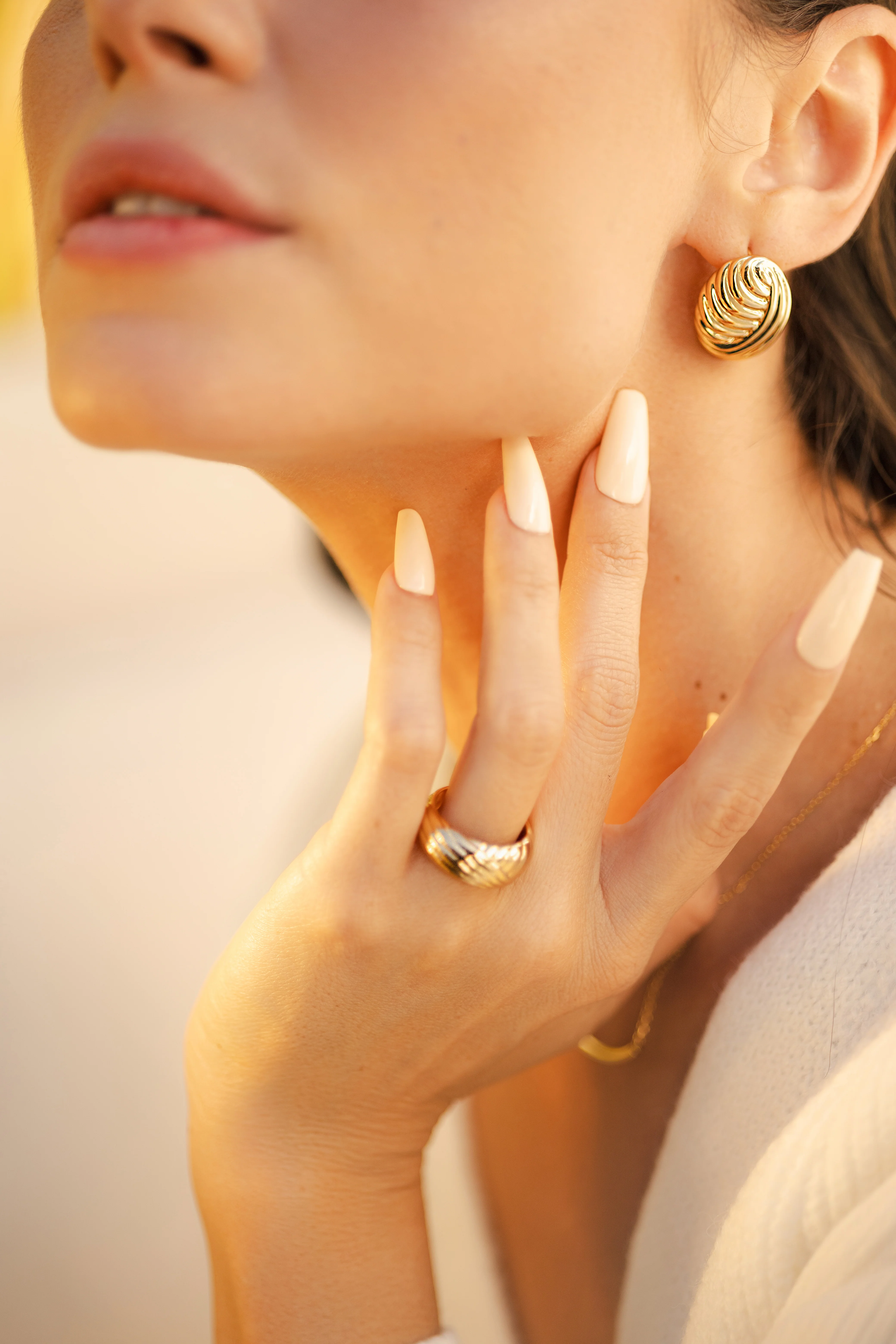 Beatrice Gold Studs - Image 3