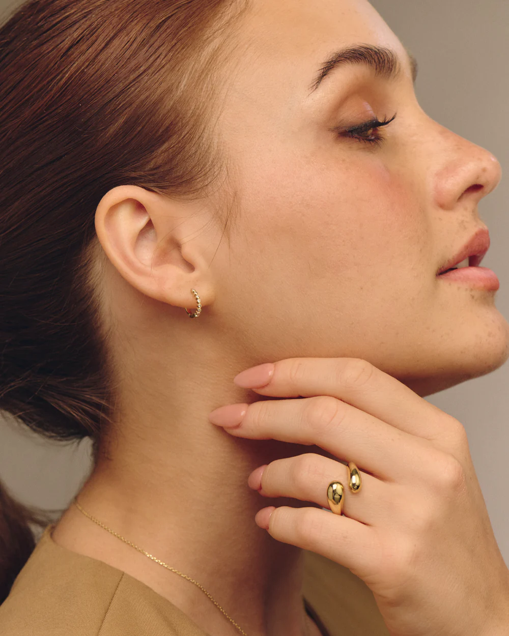 Beth Silver Huggies - Image 3