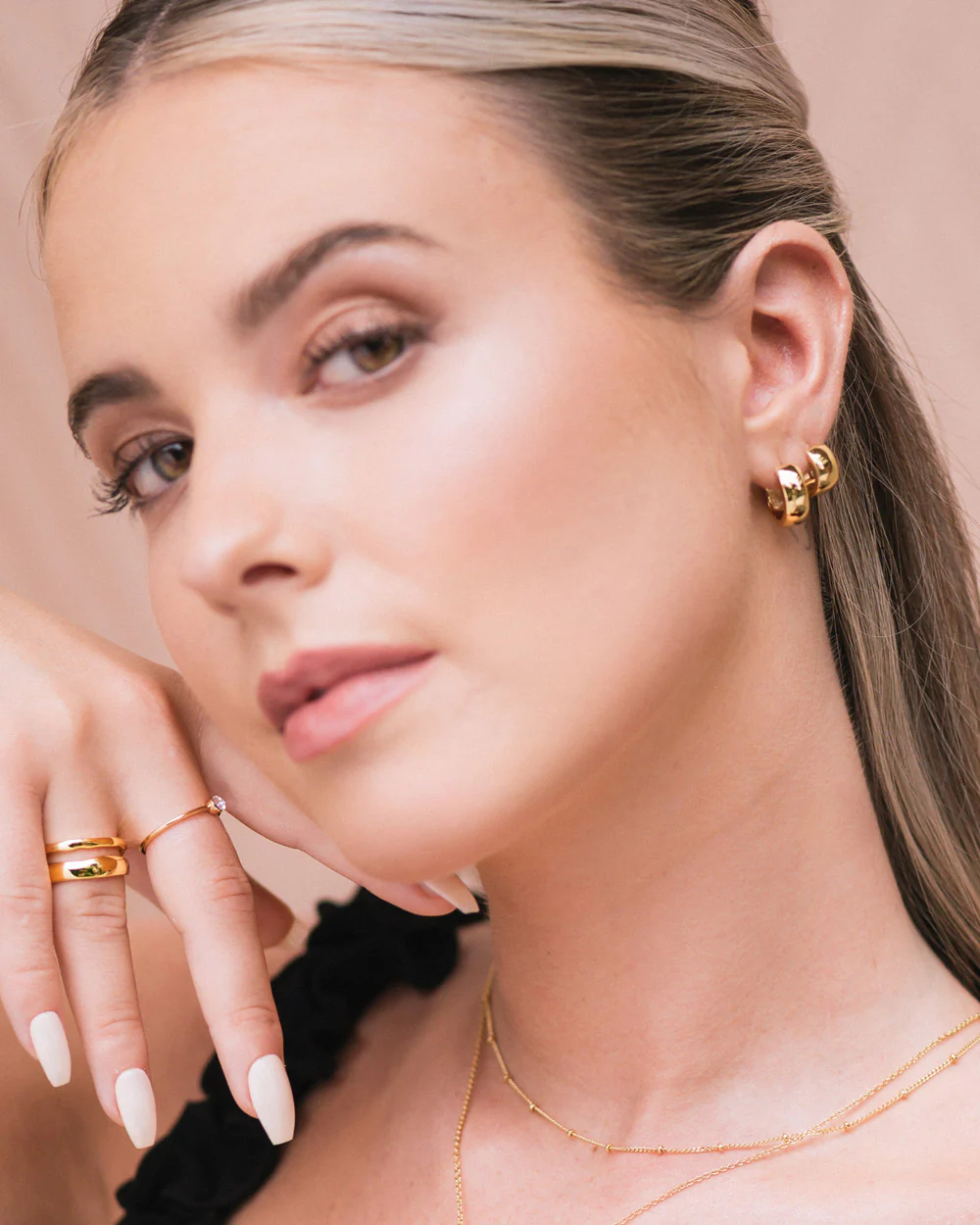 Bianca Gold Hoops - Image 3