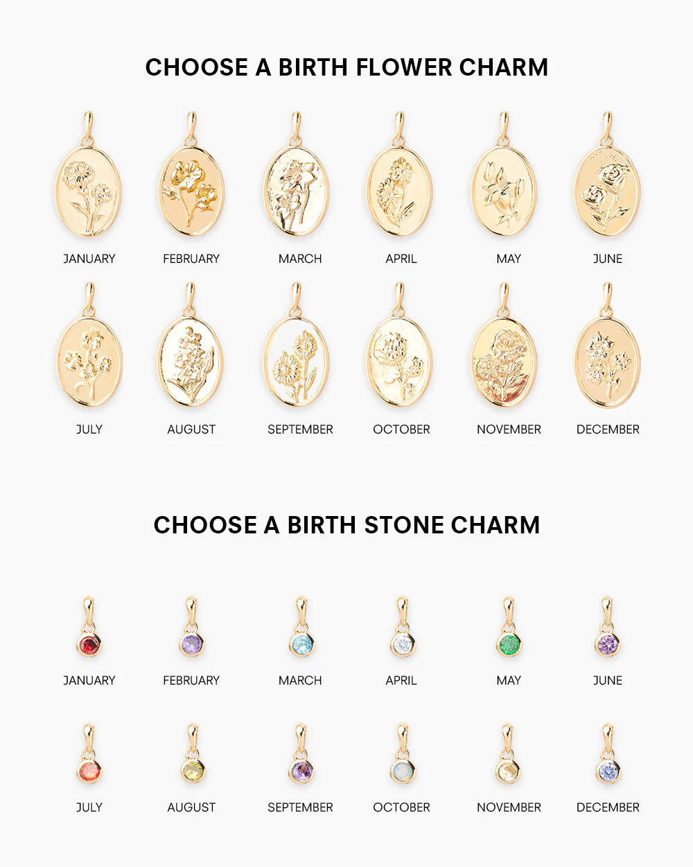 Birth Flower Gold Necklace - Image 3
