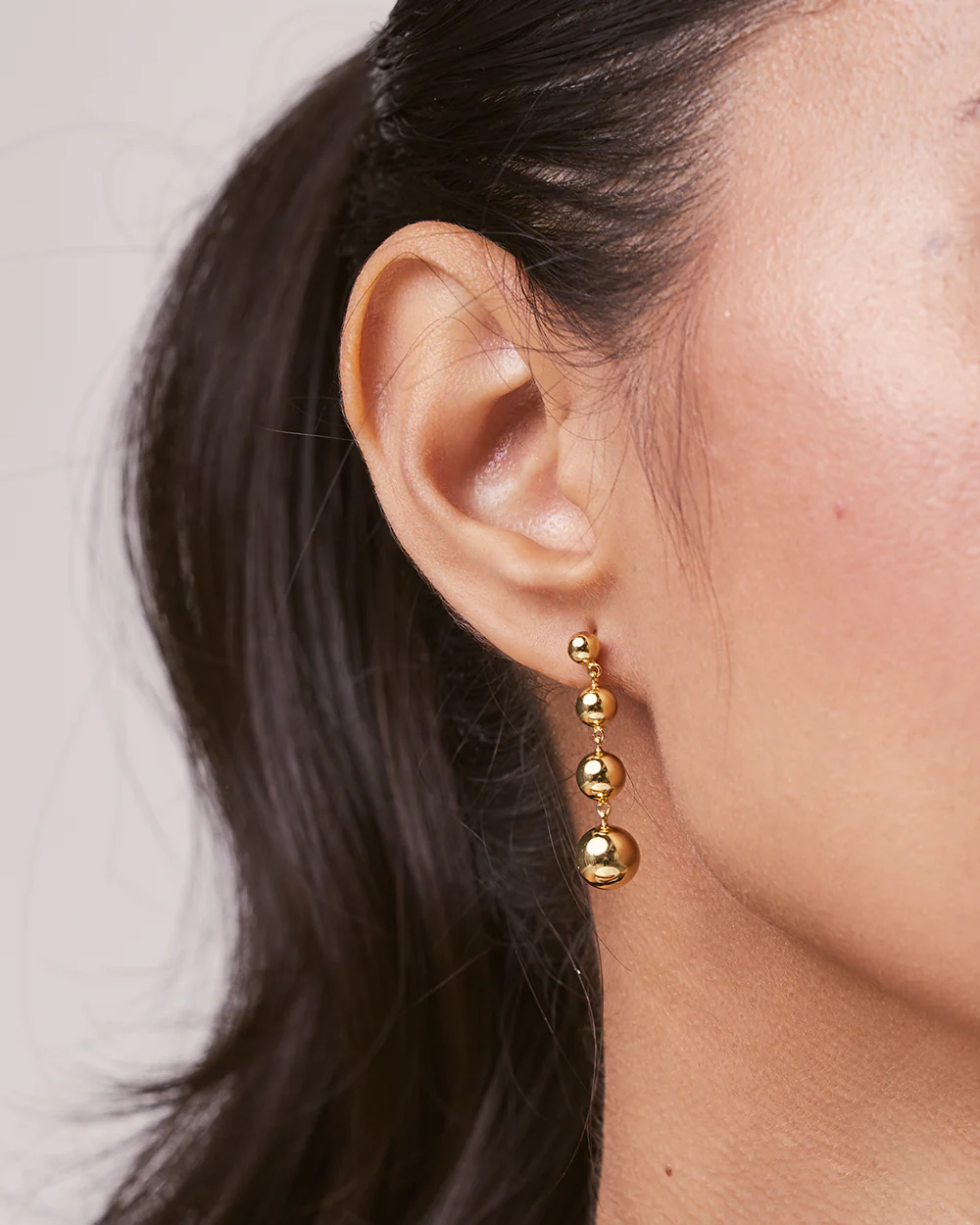 Brenda Gold Drop Studs - Image 2