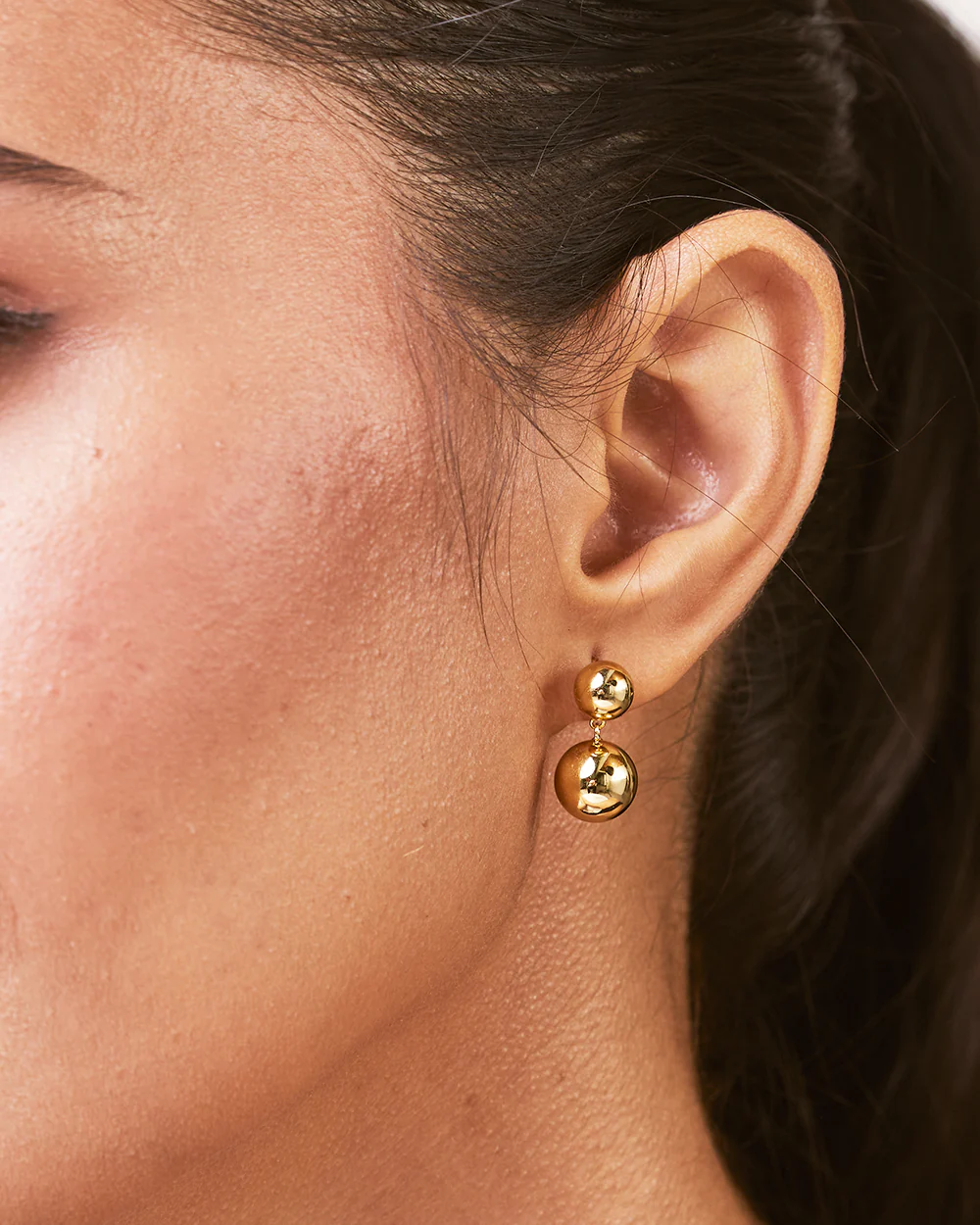Brielle Gold Drop Studs - Image 2