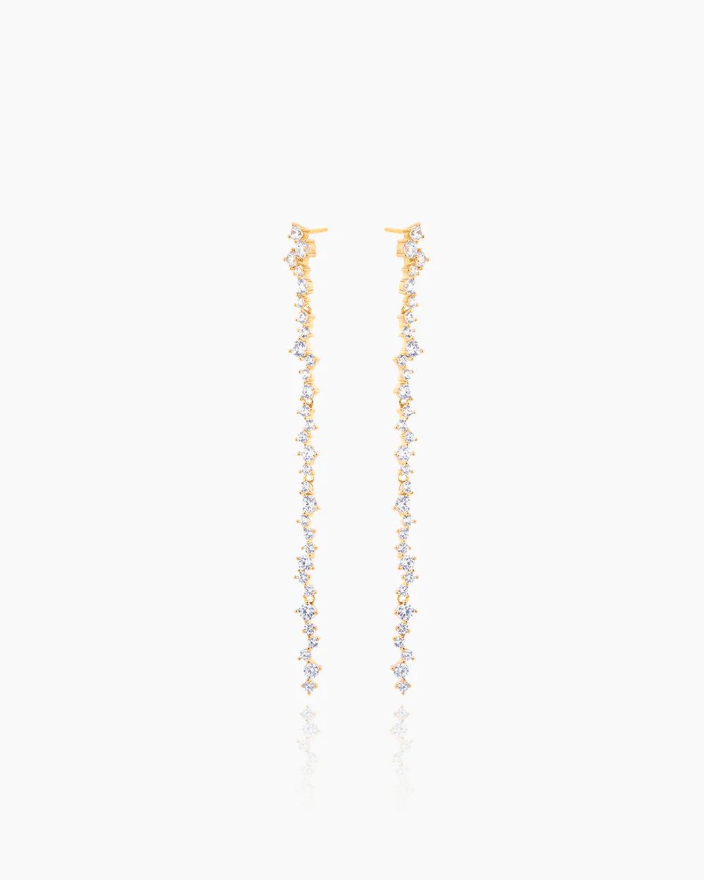 Cassandra Gold Dangler Studs