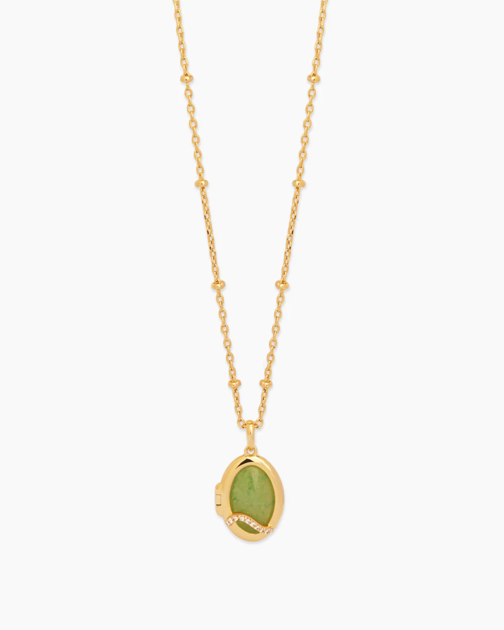 Celeste Gold Locket Necklace - Image 10