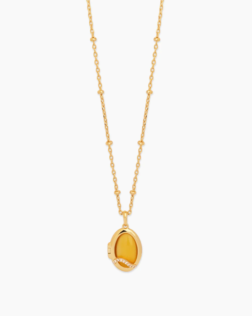 Celeste Gold Locket Necklace - Image 11