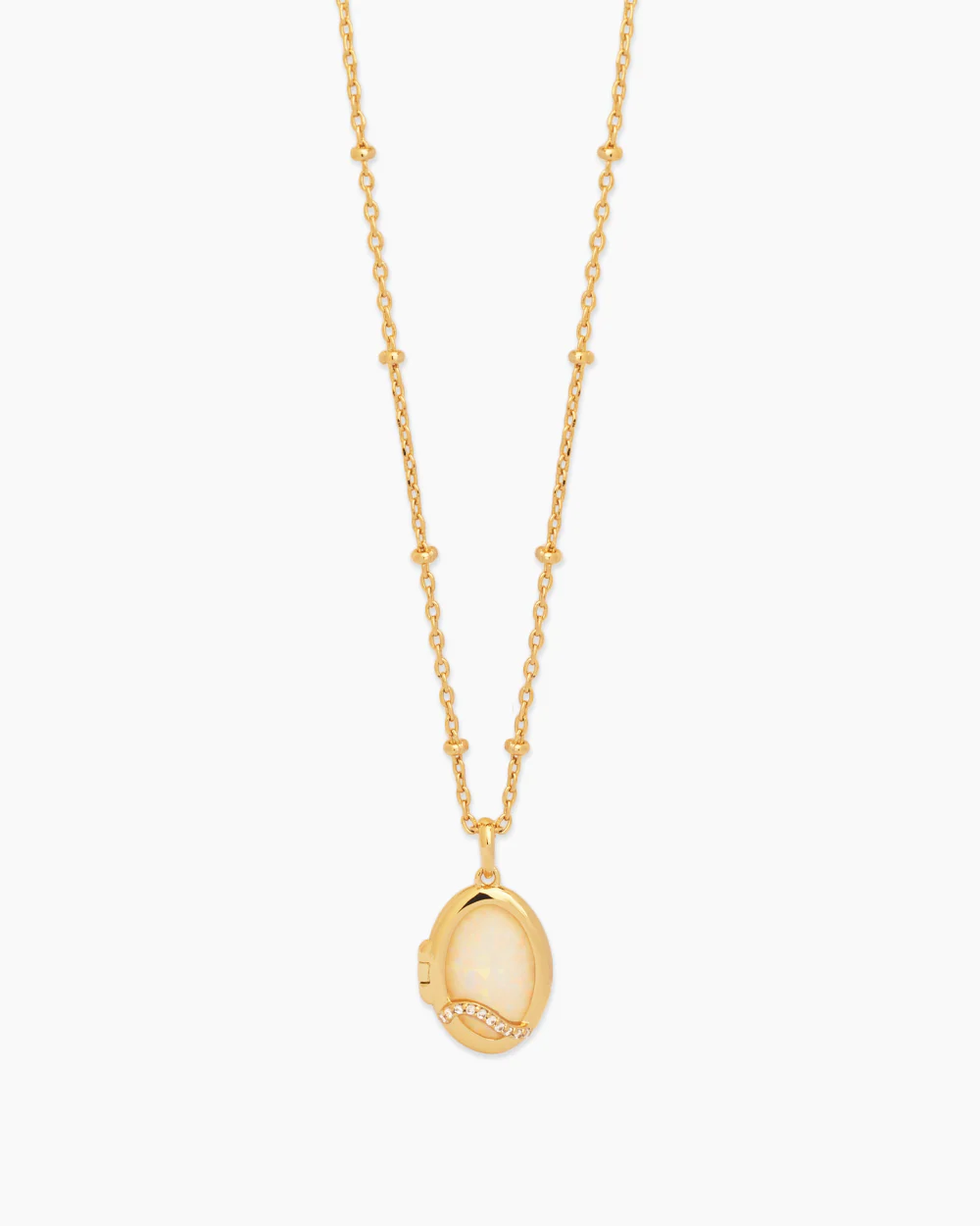 Celeste Gold Locket Necklace - Image 13