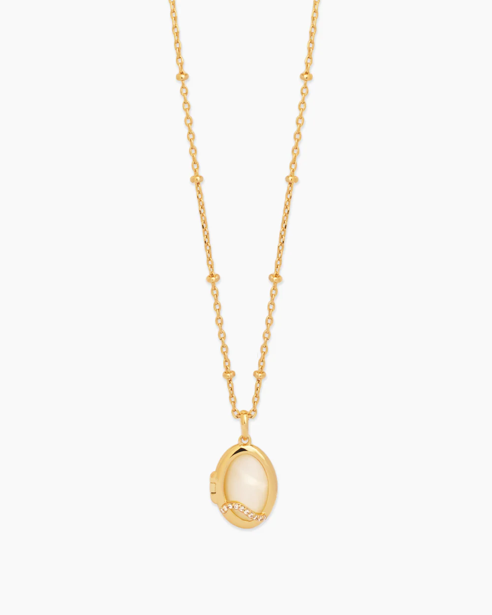 Celeste Gold Locket Necklace - Image 14