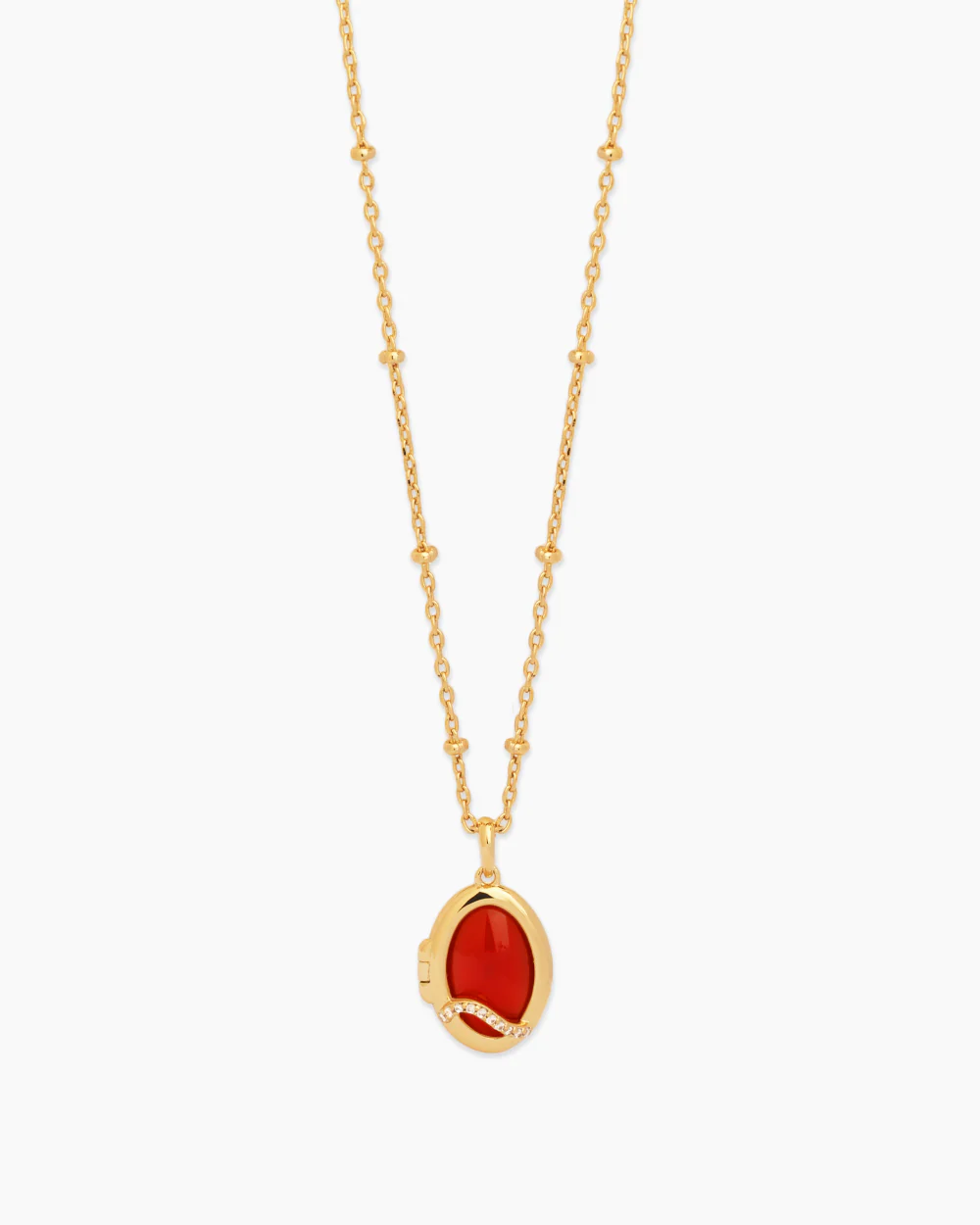 Celeste Gold Locket Necklace - Image 15
