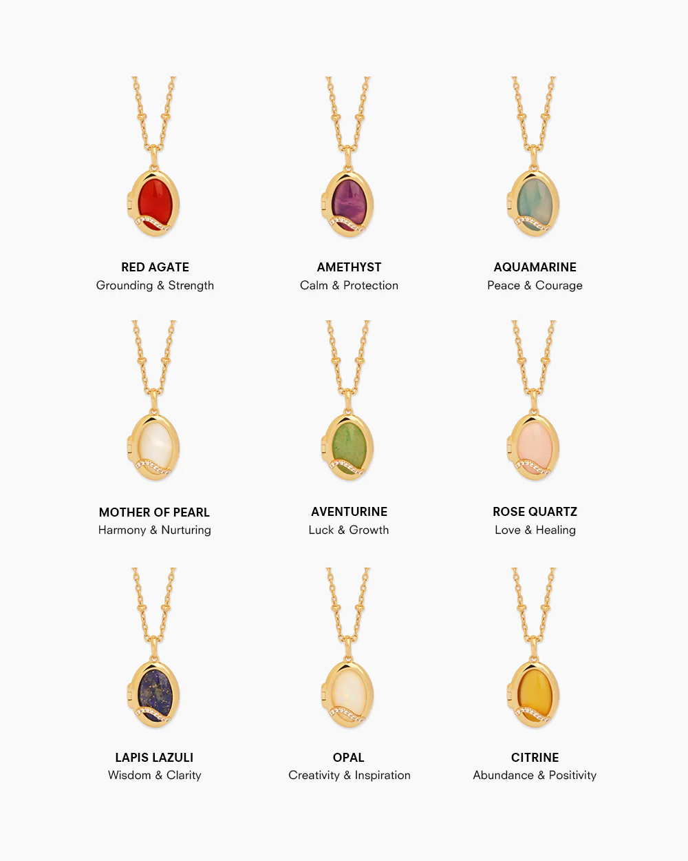 Celeste Gold Locket Necklace - Image 7