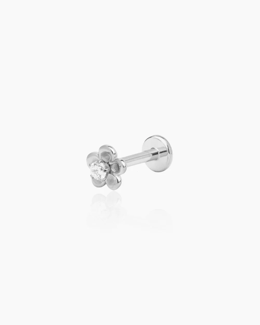 Mika Silver Flatback Stud