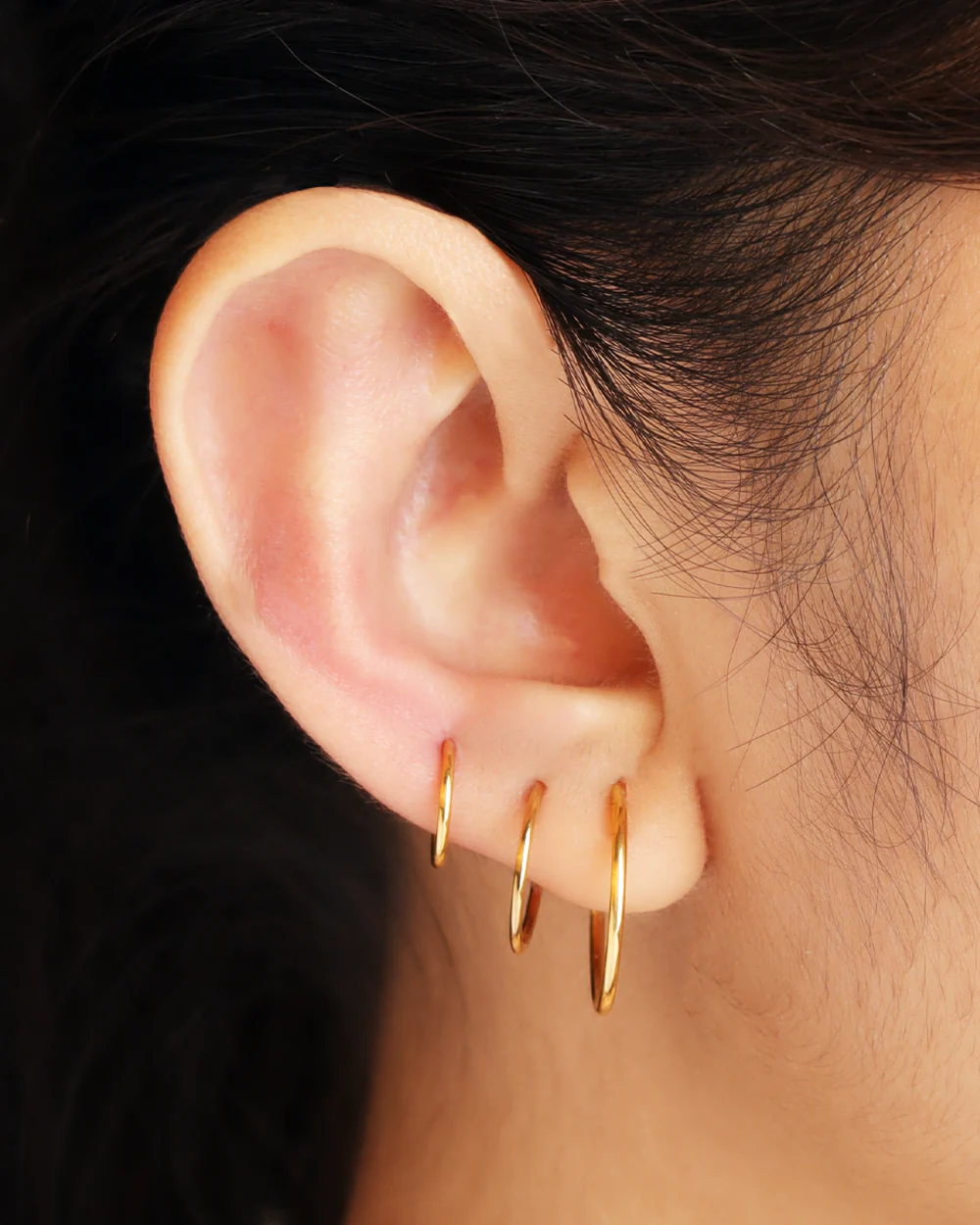 Dane 12mm Silver Hoops - Image 2