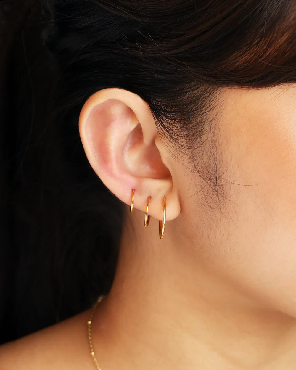 Dane 12mm Silver Hoops - Image 3