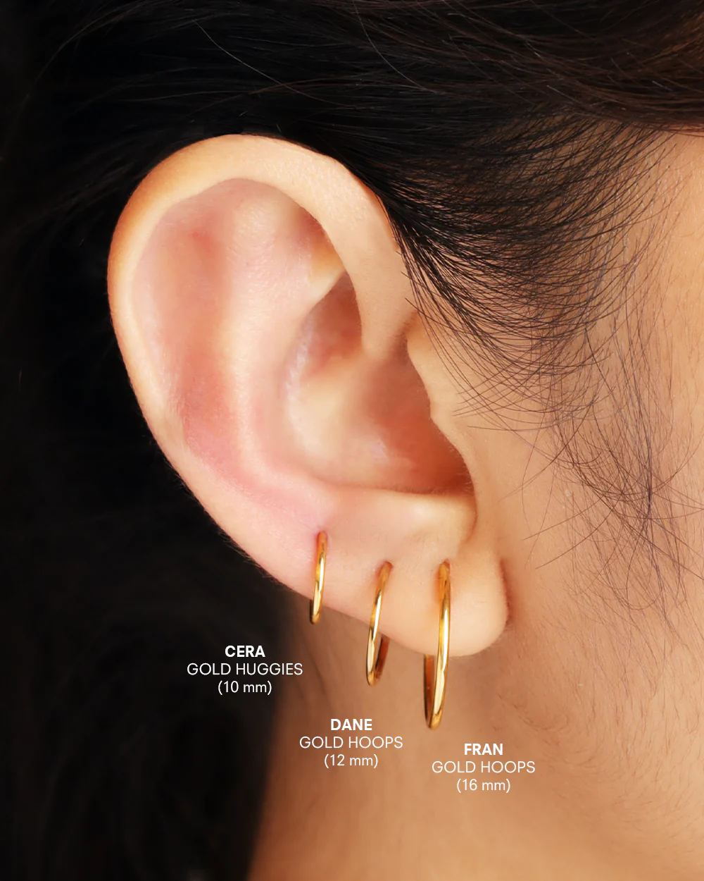 Dane 12mm Silver Hoops - Image 4