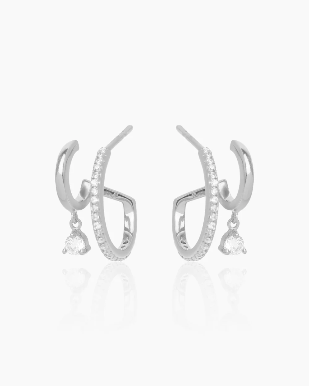 Natasha Silver Hoops