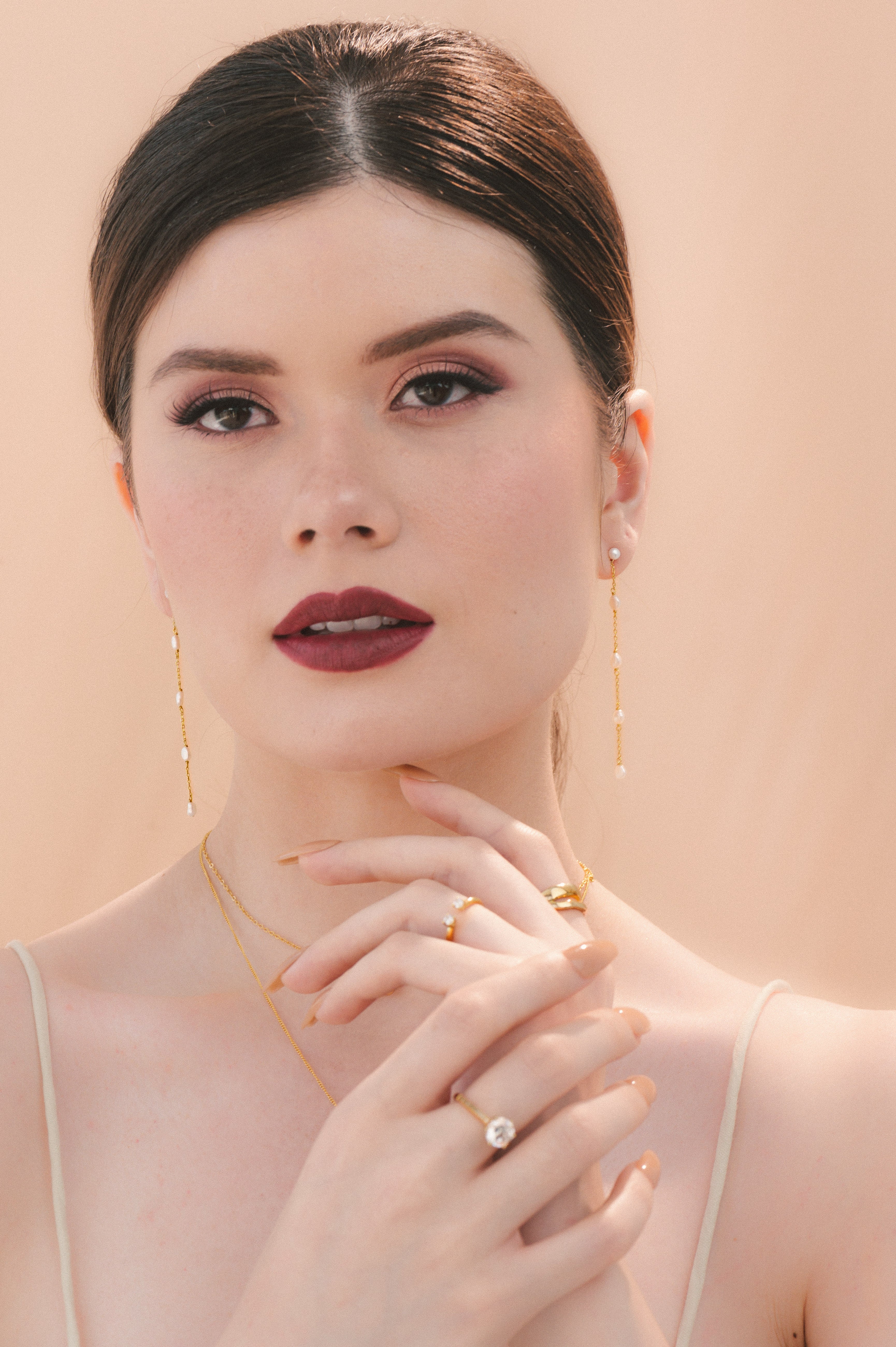 Daniella Gold Dangler Studs - Image 3