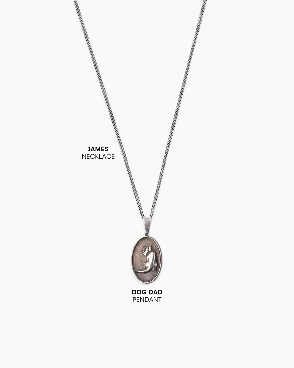 Dog Dad Silver Pendant - Image 3