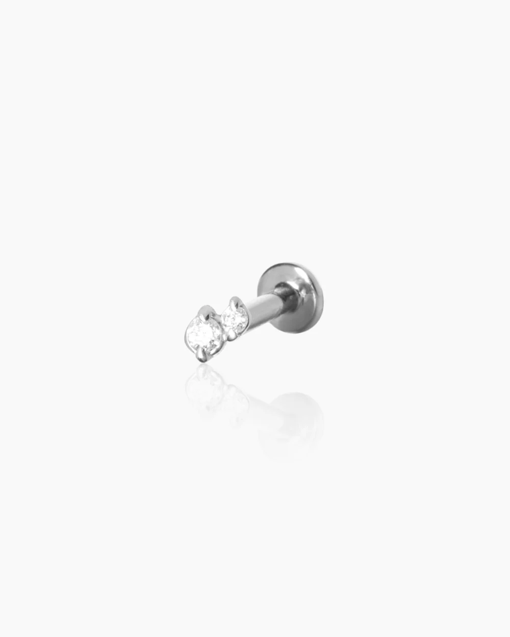 Eli Diamond White Gold Flatback Stud