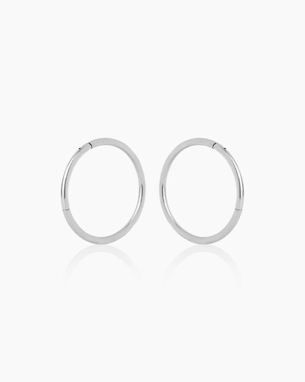 Ellen 14mm Silver Hoops