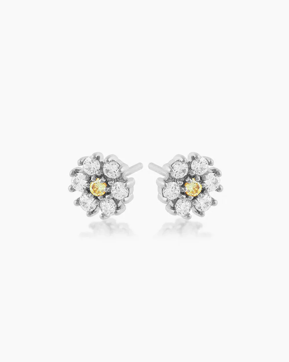 Flora Silver Studs