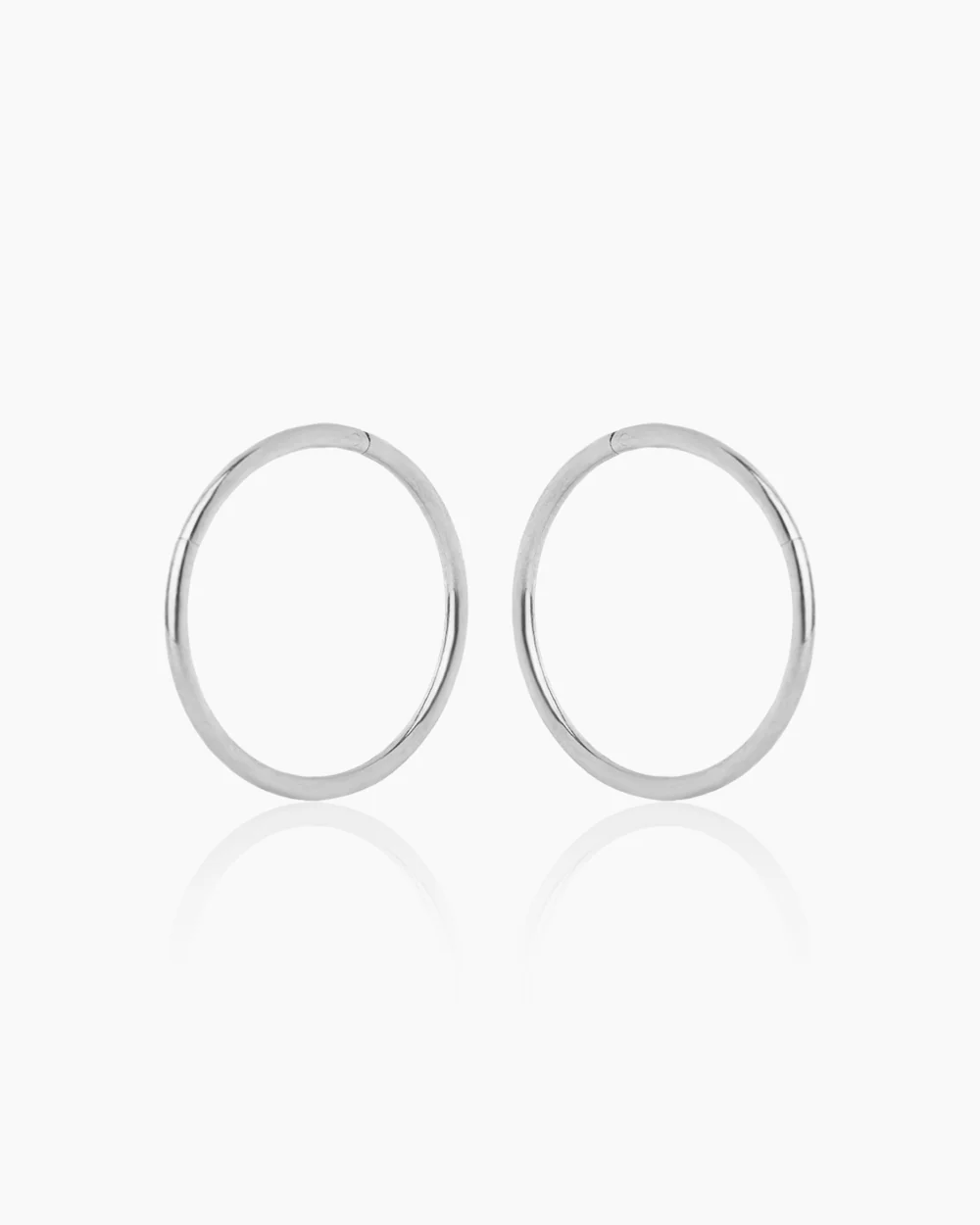Fran 16mm Silver Hoops