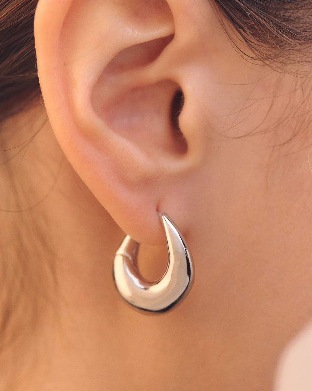 Frida Silver Hoops - Image 2