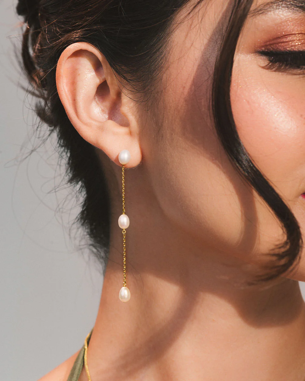 Gabriella Gold Dangler Studs - Image 3