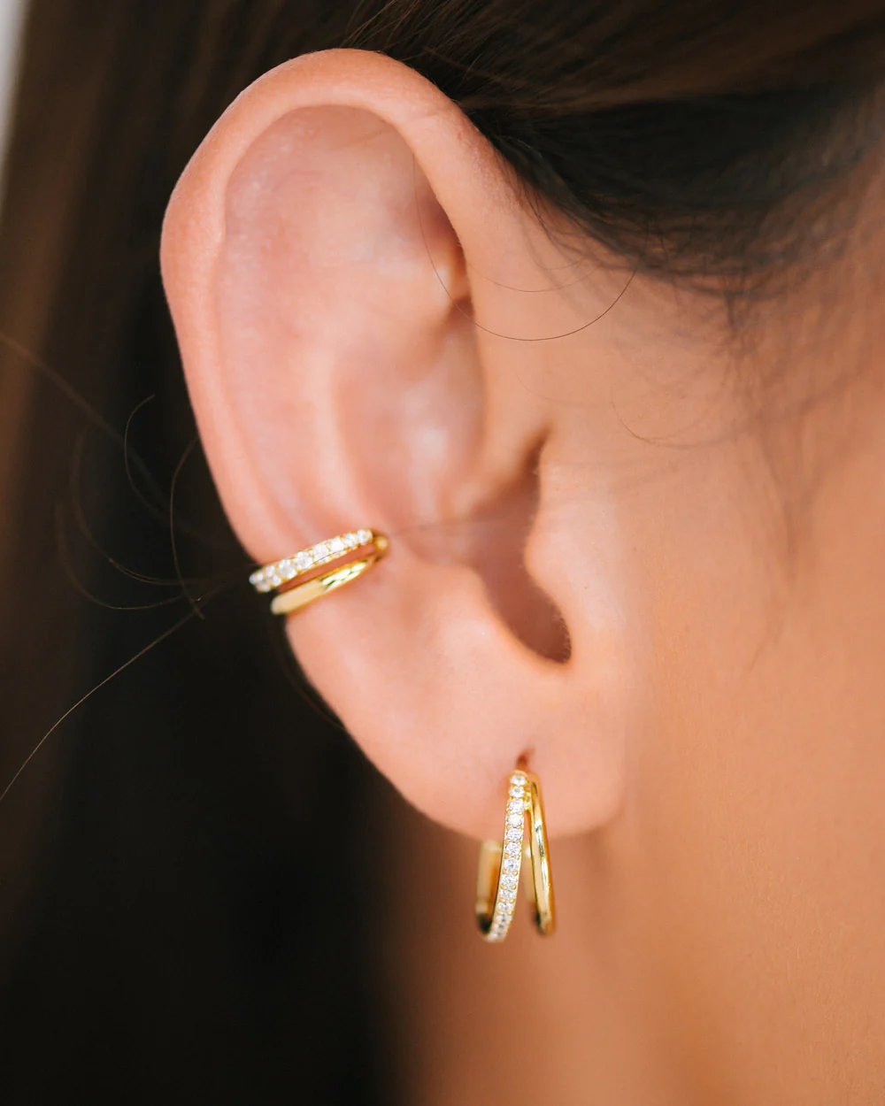 Gemma Gold Hoops - Image 3