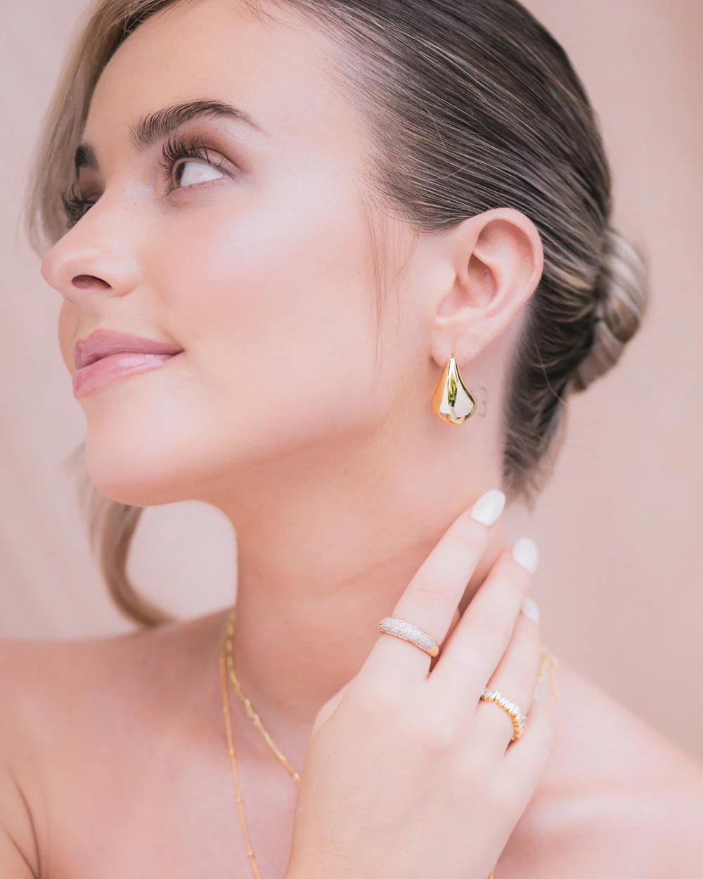Gisele Gold Studs - Image 3