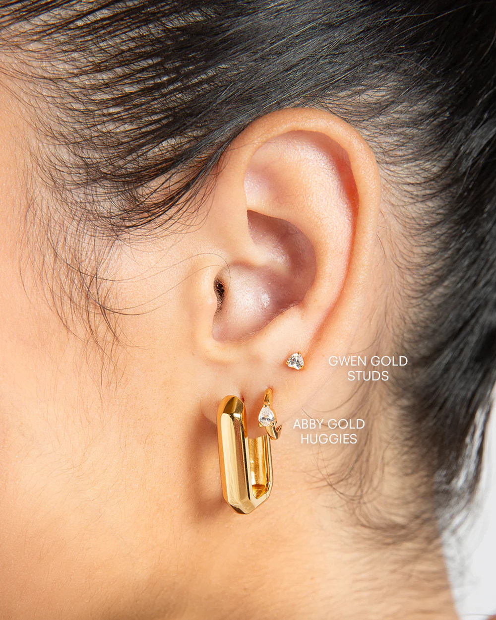 Gwen Gold Studs - Image 2
