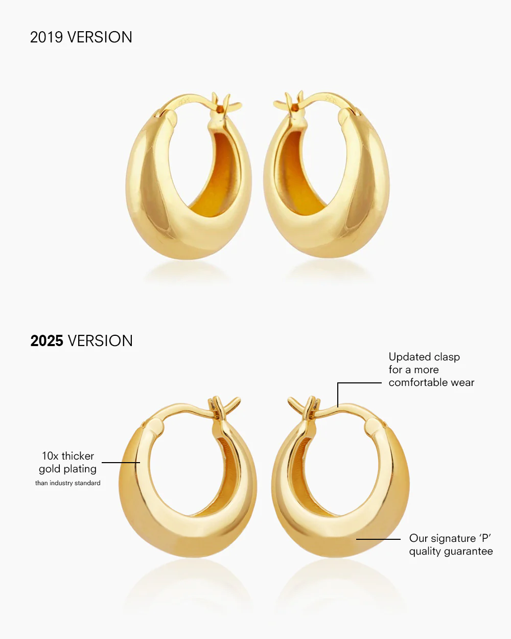 Hailey Gold Hoops - Image 4