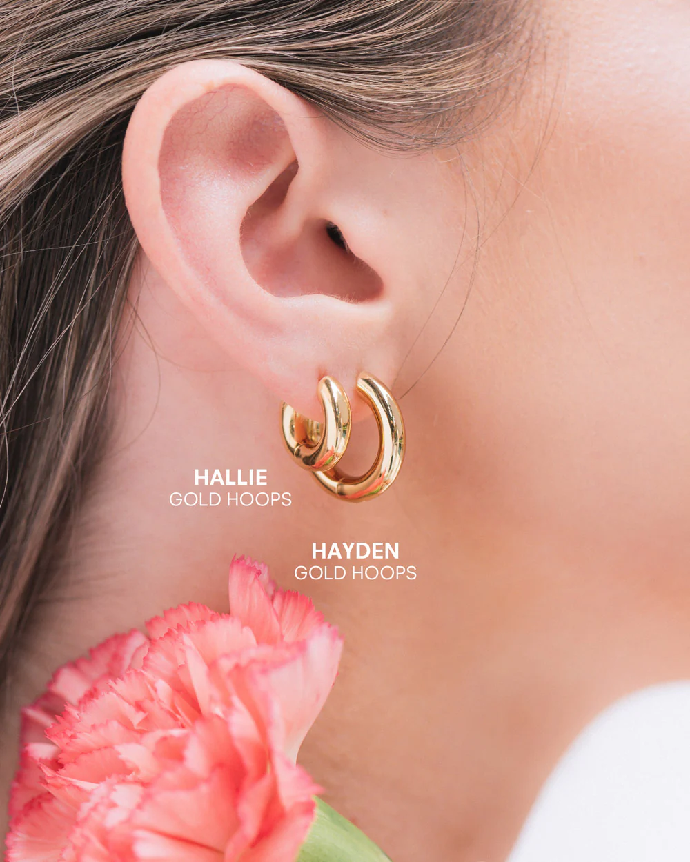 Hayden Gold Hoops - Image 3