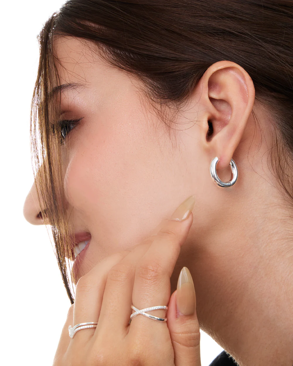 Hayden Silver Hoops - Image 4