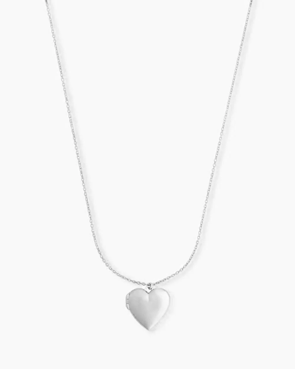 Heart Silver Locket Necklace