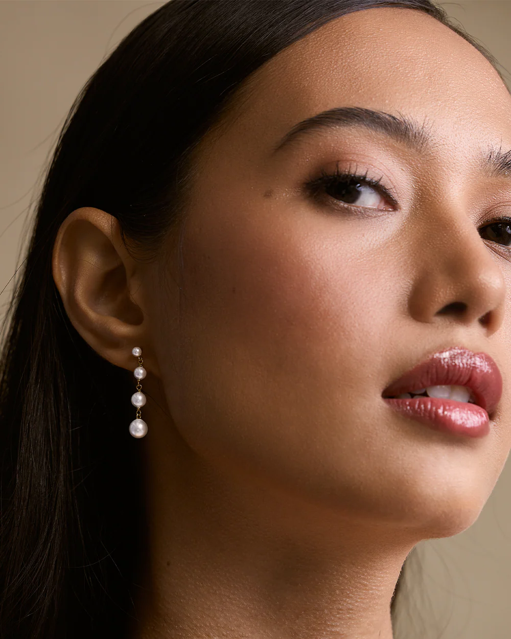Isabella Gold Drop Studs - Image 2