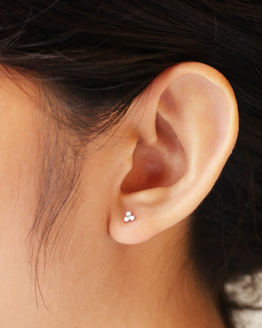 Kat Silver Flatback Stud - Image 3