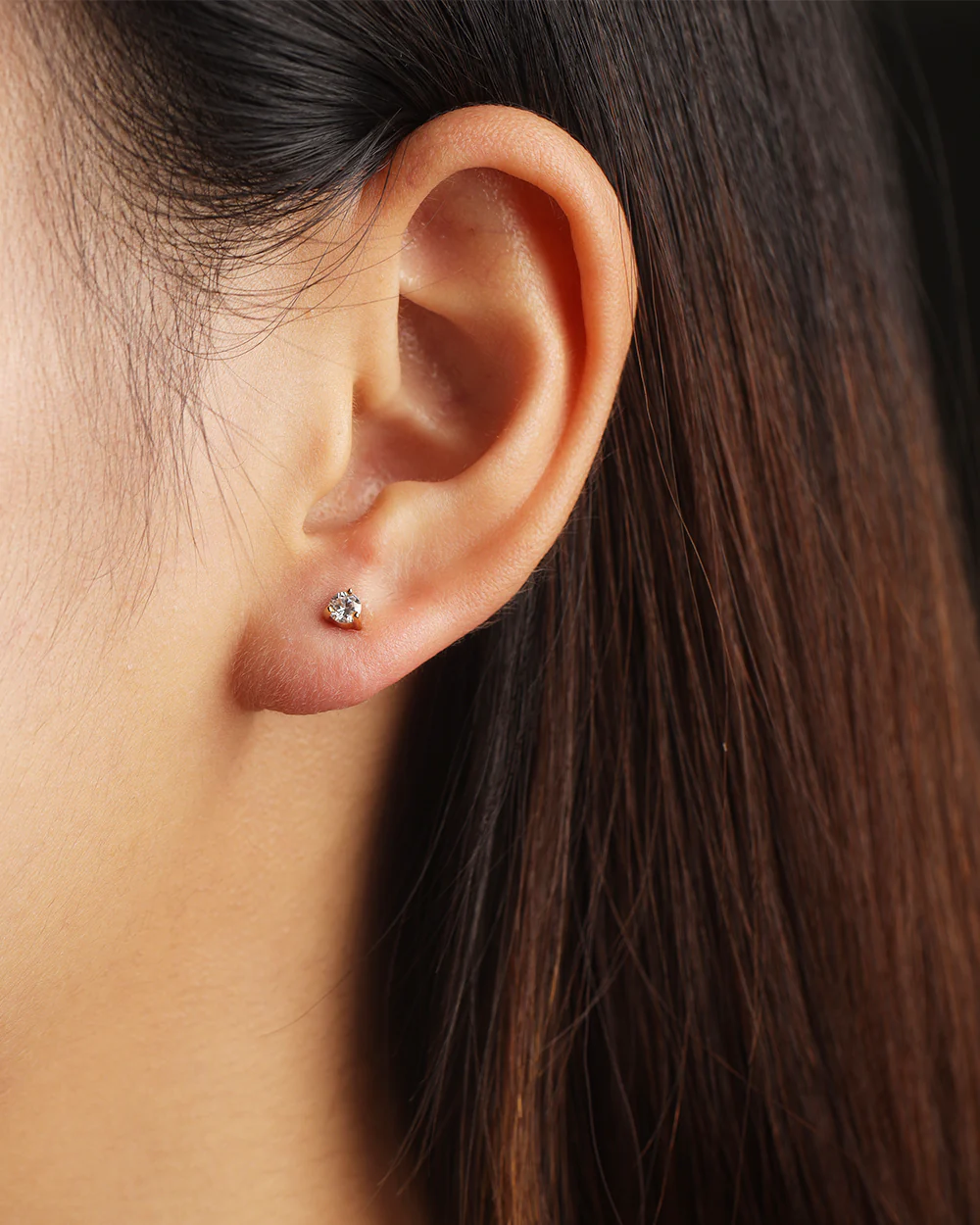 Lara Lab Grown Diamond Gold Studs - Image 2