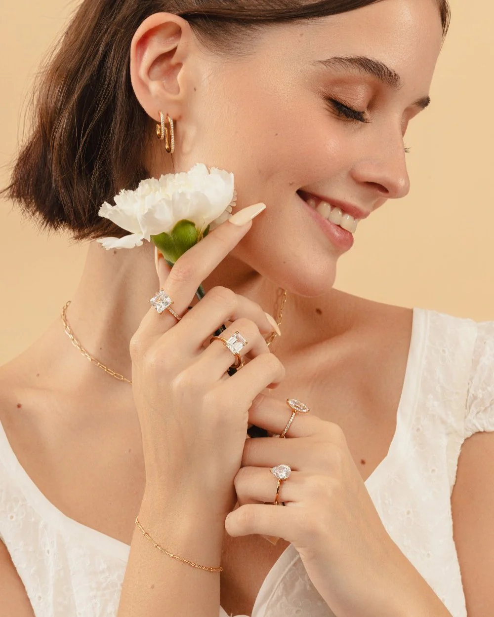 Laura Gold Hoops - Image 3