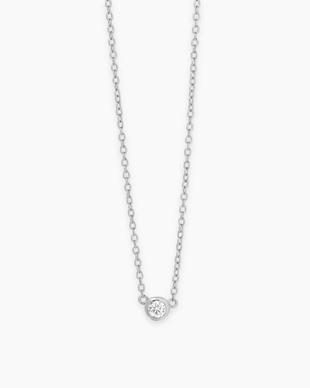Leighton Lab Grown Diamond Silver Necklace