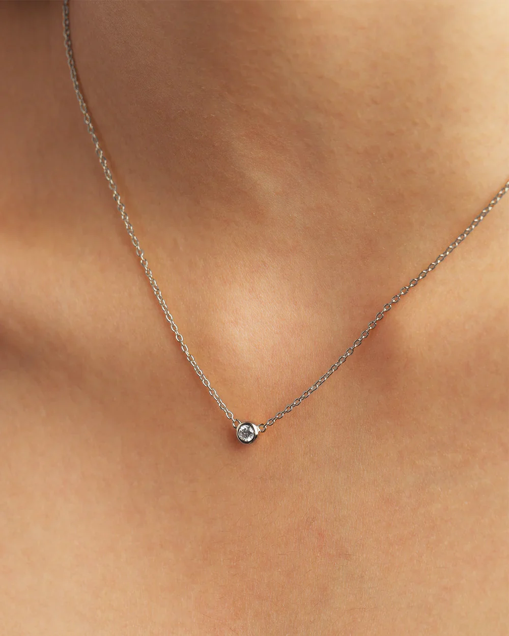 Leighton Lab Grown Diamond Silver Necklace - Image 2
