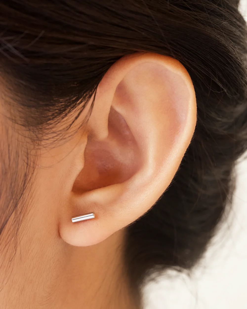 Lex Silver Flatback Stud - Image 2
