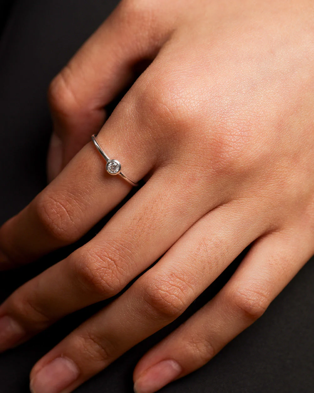 Liliana Lab Grown Diamond Silver Ring - Image 2