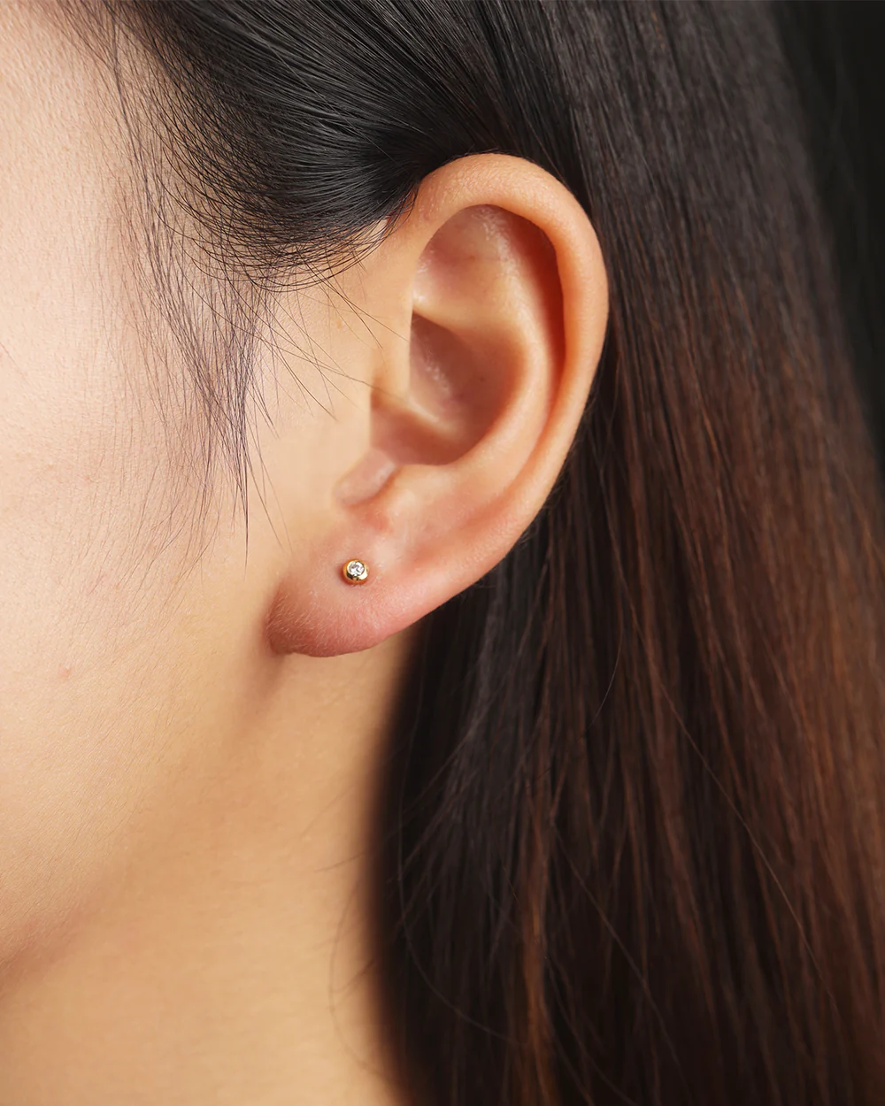 Livi Lab Grown Diamond Gold Studs - Image 2