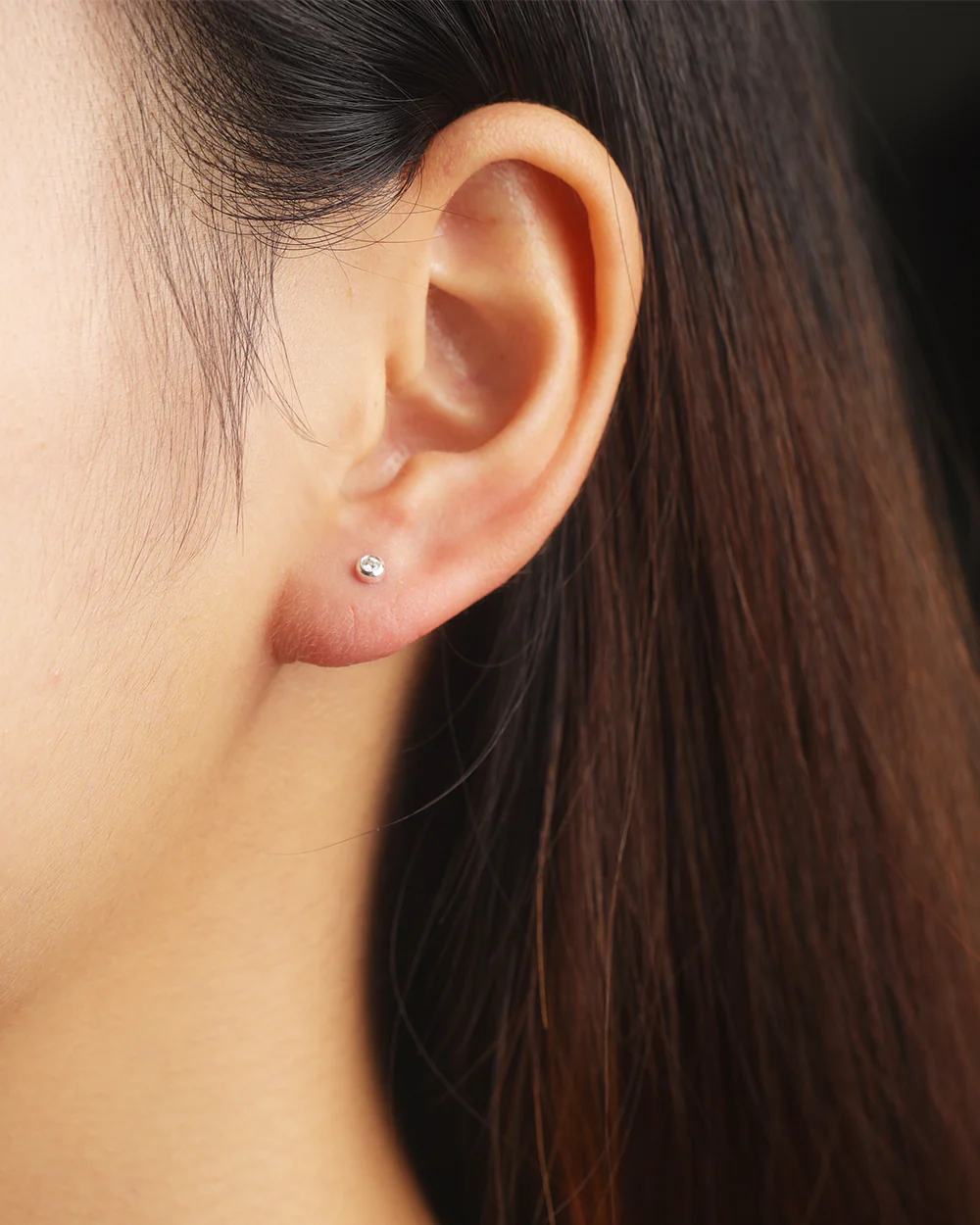 Livi Lab Grown Diamond Silver Studs - Image 2